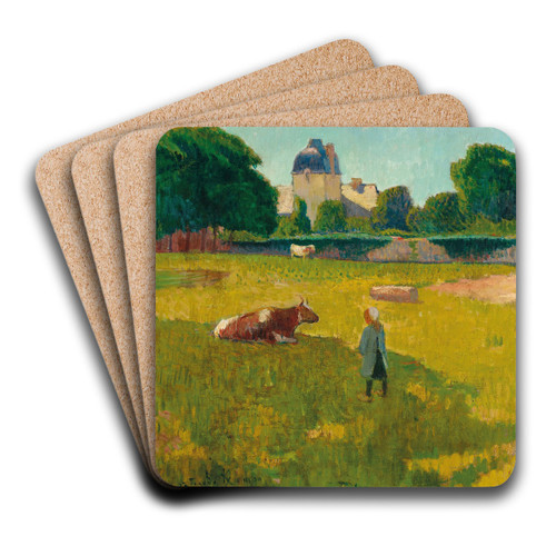 Le Chteau de Keroman by Henry Moret Art Drink Coaster set Le Chteau de Keroman by Henry Moret Art Drink Coaster set