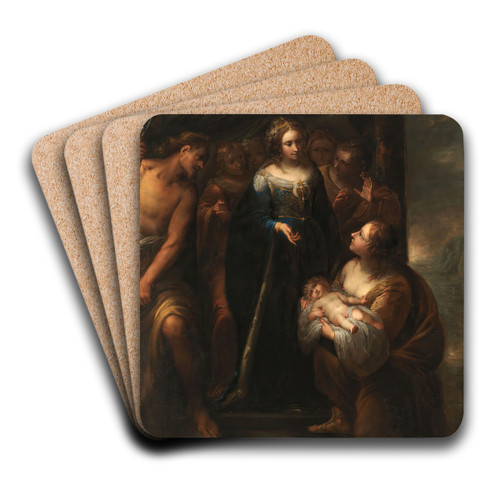 The Finding of Moses by Giovanni Stefano Danedi Art Drink Coaster set