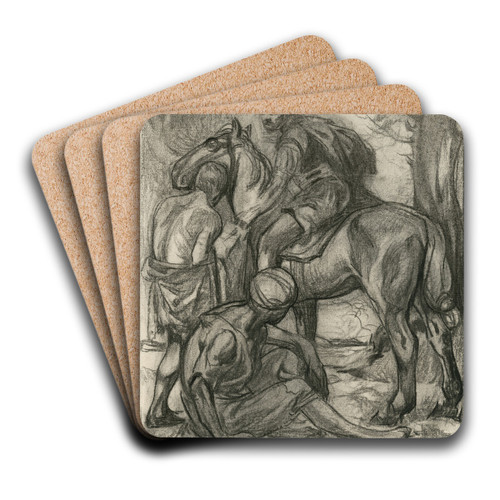 St Martin and the beggar by Johannes Josephus Aarts Art Drink Coaster set St Martin and the beggar by Johannes Josephus Aarts Art Drink Coaster set