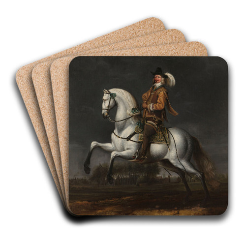 Portrait of Johan Wolfert van Brederode (1599-1655) by Jan Van Rossum Art Drink Coaster set