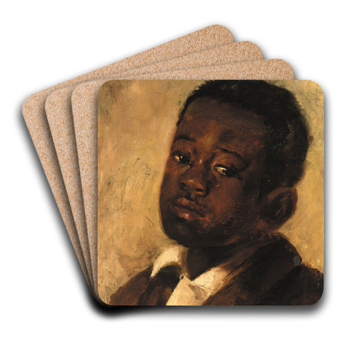 Head of a Negro Boy by Alice Pike Barney Art Drink Coaster set