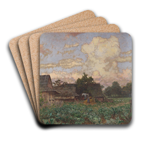Bauernhof in Schlesien by Jindich Tomec Art Drink Coaster set