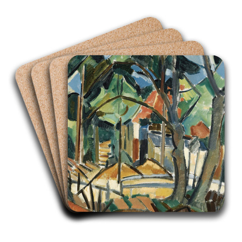 Huis Tussen Bomen by Lodewijk Schelfhout Art Drink Coaster set Huis Tussen Bomen by Lodewijk Schelfhout Art Drink Coaster set