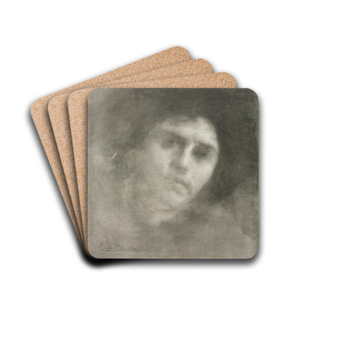 Madame Eugne Carrire (large plate) by Eugne Carriere Drink Coasters - set of 4