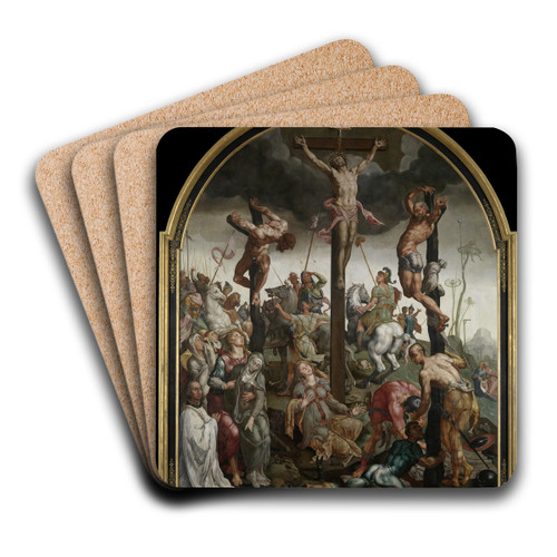 Calvary by Maarten Van Heemskerck Art Drink Coaster set