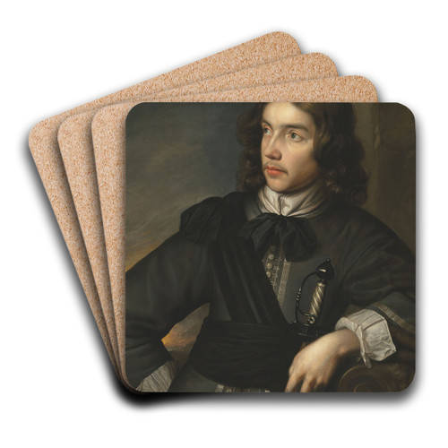 Portrait of a gentleman by Wallerant Vaillant Art Drink Coaster set