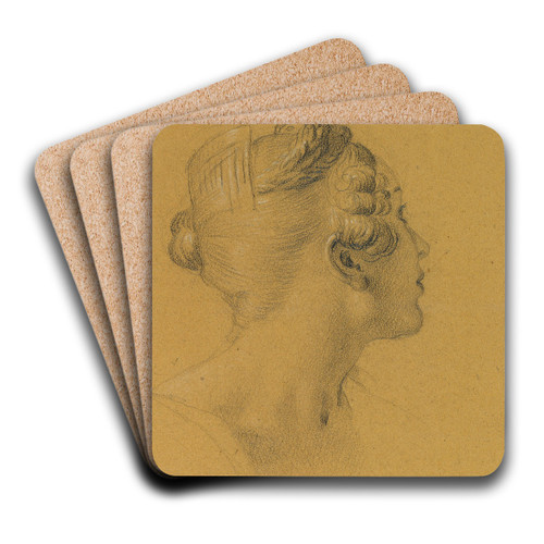 Weibliche Studie zu den Wandgemlden in der Hofburg by Johann Peter Krafft Art Drink Coaster set