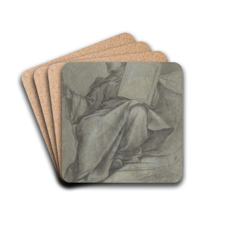 Seated Monk by Denys Calvaert Drink Coasters - set of 4