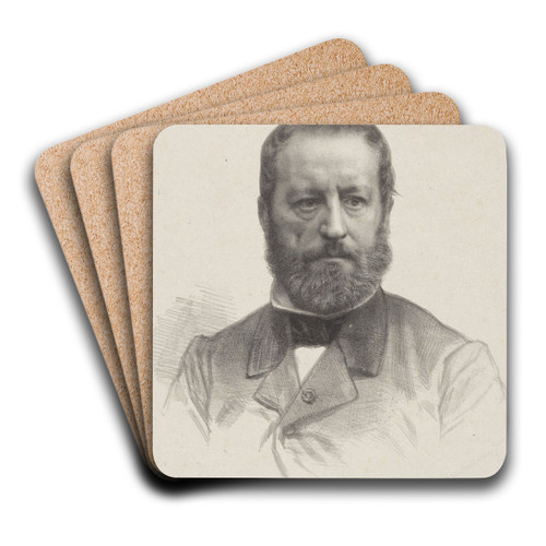 Portret van kunstenaar Wouter Verschuur by August Alleb Art Drink Coaster set
