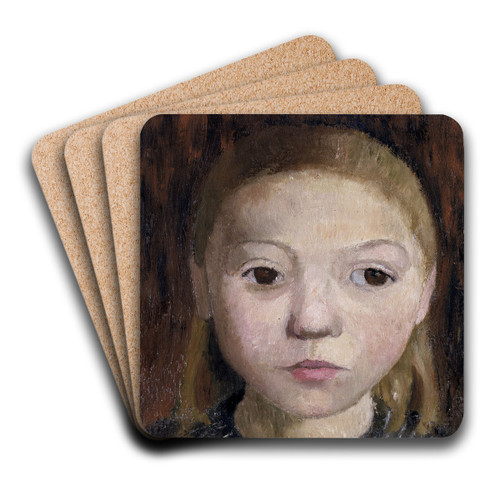 Head of a Girl by Paula Modersohn-Becker Art Drink Coaster set