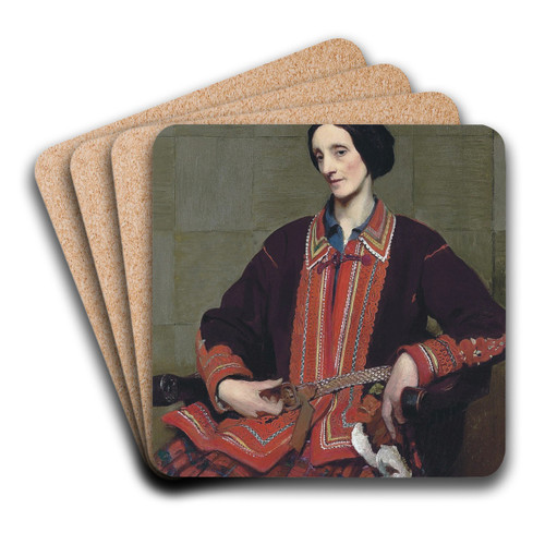 Portrait Of Hilda Spencer Watson by George Spencer Watson Art Drink Coaster set