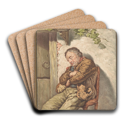 Lou de knecht van de bakker, voor het huis ingeslapen in het zonlicht by Pieter Christoffel Wonder Art Drink Coaster set Lou de knecht van de bakker, voor het huis ingeslapen in het zonlicht by Pieter Christoffel Wonder Art Drink Coaster set