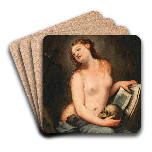 The penitent Magdalene by Antonio Zanchi Art Drink Coaster set The penitent Magdalene by Antonio Zanchi Art Drink Coaster set