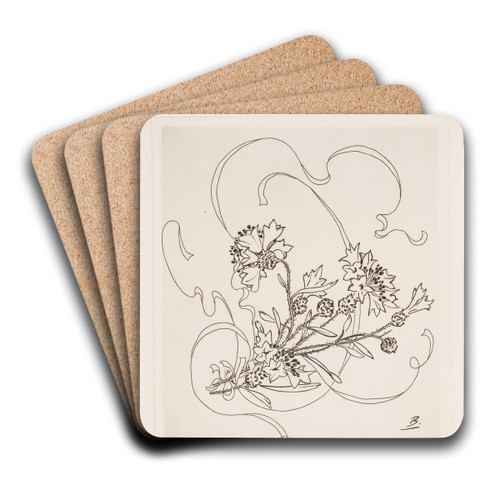 Assiette (bleuet). by Flix Bracquemond Art Drink Coaster set