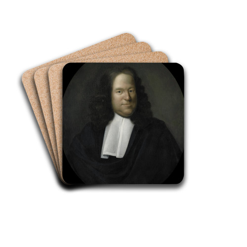 Portrait of Johan Kieviet, Director of the Rotterdam Chamber of the Dutch East India Company, elected 1664 by Pieter Van Der Werff Drink Coasters - set of 4 Portrait of Johan Kieviet, Director of the Rotterdam Chamber of the Dutch East India Company, elected 1664 by Pieter Van Der Werff Drink Coasters - set of 4