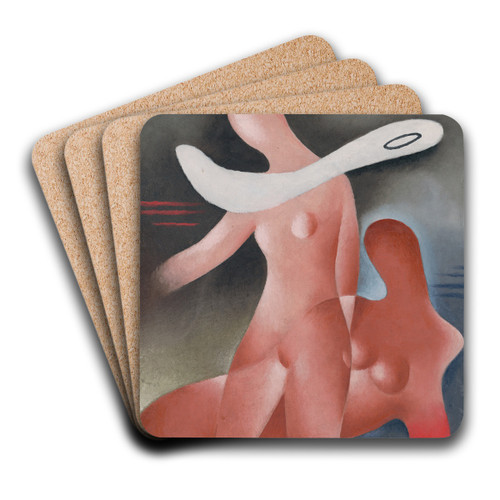 Two Women by Mikul Galanda Art Drink Coaster set