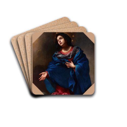 Madonna in Glory by Carlo Dolci Drink Coasters - set of 4