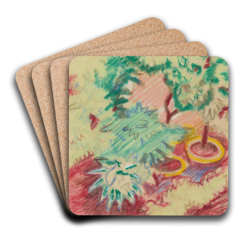 Blumentpfe by August Macke Art Drink Coaster set