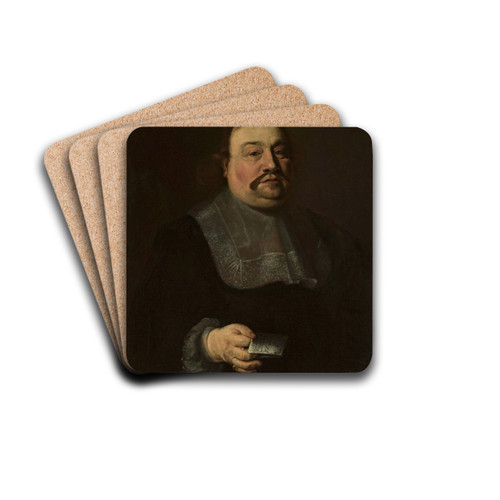 Portrait of a man by Johann Heinrich Am Ende Drink Coasters - set of 4