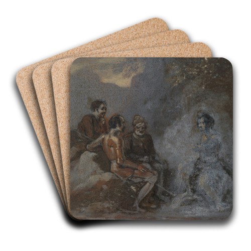 Oberon and Puck by Robert Smirke Art Drink Coaster set