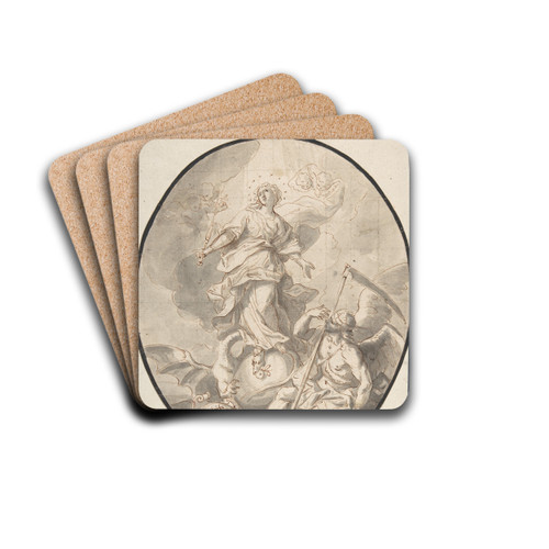 The Immaculate Virgin by Johann Georg Bergmller Drink Coasters - set of 4