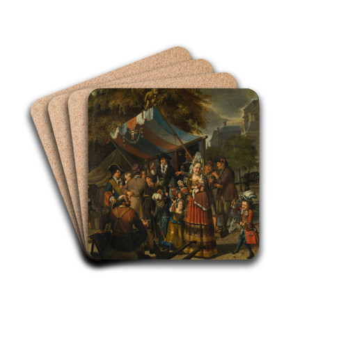 Amsterdams stadstafereel met kwakzalver by Matthijs Naiveu Drink Coasters - set of 4
