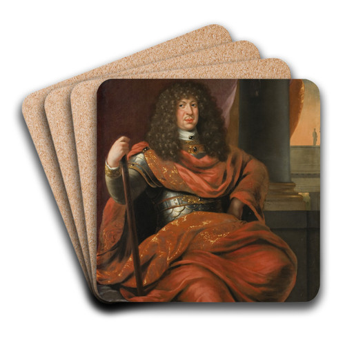 Kristian Albrekt, 1641-1694 by David Klcker Ehrenstrahl Art Drink Coaster set Kristian Albrekt, 1641-1694 by David Klcker Ehrenstrahl Art Drink Coaster set
