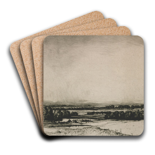 Valley of the Tay by David Young Cameron Art Drink Coaster set