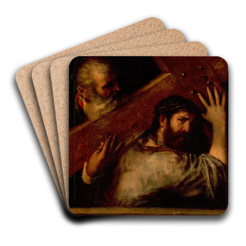 Carring of the Cross by Titian Art Drink Coaster set Carring of the Cross by Titian Art Drink Coaster set