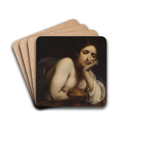 Bssende hl Maria Magdalena by Carl Frschl Drink Coasters - set of 4 Bssende hl Maria Magdalena by Carl Frschl Drink Coasters - set of 4