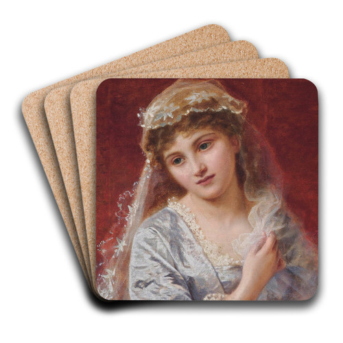 The young bride by Sophie Anderson Art Drink Coaster set