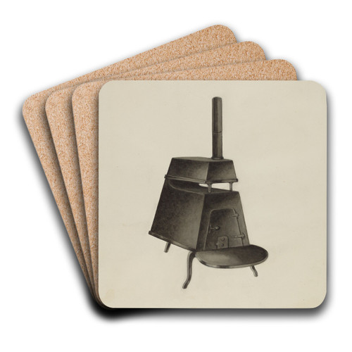 Shaker Stove by George V. Vezolles Art Drink Coaster set