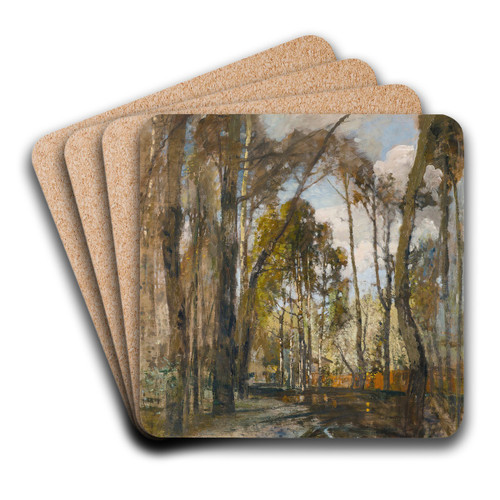 The Prater Gardens After The Rain by Tina Blau Art Drink Coaster set