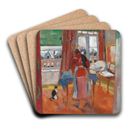 Ironing by Rik Wouters Art Drink Coaster set Ironing by Rik Wouters Art Drink Coaster set