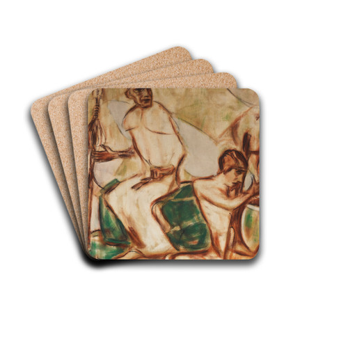 David und Saul by Christian Rohlfs Drink Coasters - set of 4