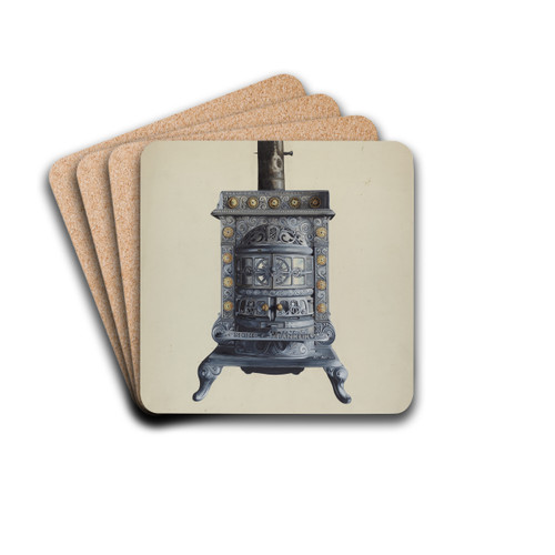 Stove by Einar Heiberg Drink Coasters - set of 4
