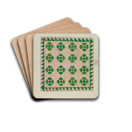 Patchwork Quilt by George Loughridge Drink Coasters - set of 4