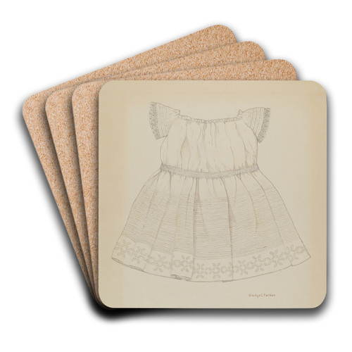 Child's Dress by Gladys C. Parker Art Drink Coaster set