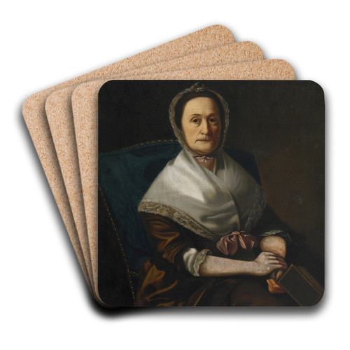 Portrait of Mrs. Ebenezer Austin by John Singleton Copley Art Drink Coaster set Portrait of Mrs. Ebenezer Austin by John Singleton Copley Art Drink Coaster set