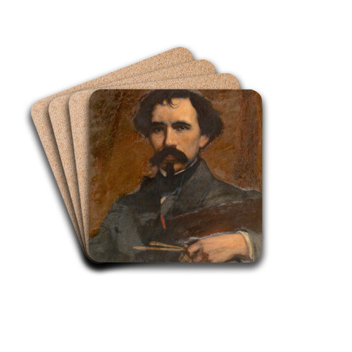The Painter Joseph Lies by Charles Verlat Drink Coasters - set of 4