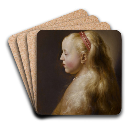 A Young Girl by Jan Lievens Art Drink Coaster set