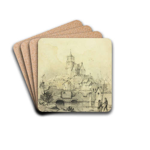 Dole, France by David Roberts Drink Coasters - set of 4