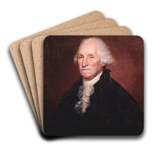 George Washington (The Gadsden-Morris-Clarke Portrait) by Rembrandt Peale Art Drink Coaster set