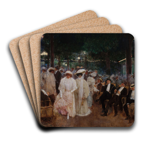 Les belles de nuit by Jean Braud Art Drink Coaster set
