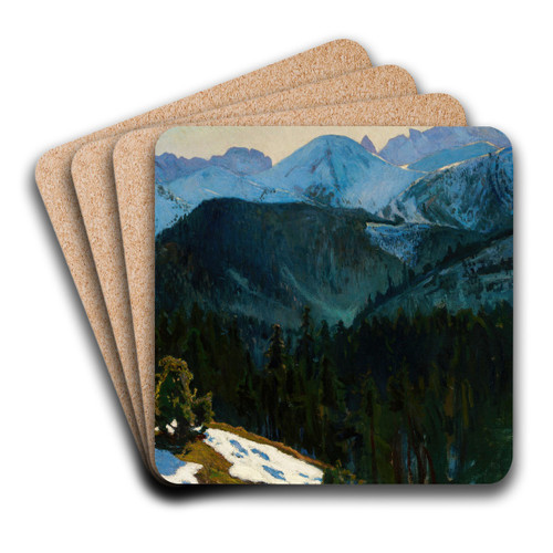 Tatra Mountain view by Stefan Filipkiewicz Art Drink Coaster set