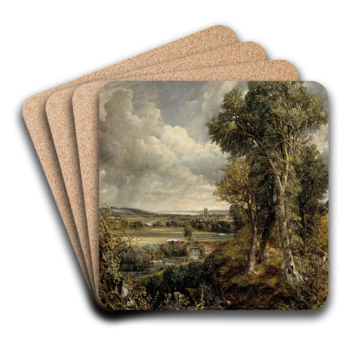 The Vale of Dedham by John Constable Art Drink Coaster set