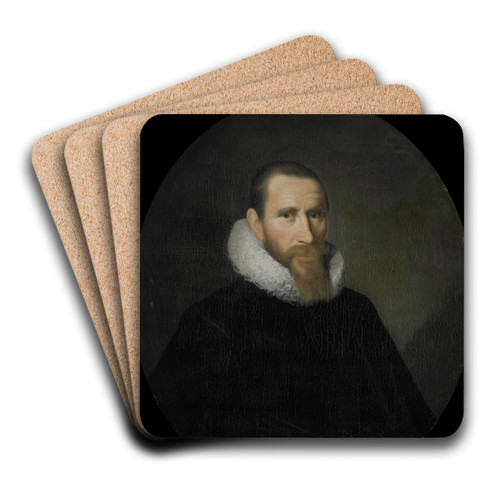 Portrait of Joost van Coulster, Director of the Rotterdam Chamber of the Dutch East India Company, elected 1630 by Pieter Van Der Werff Art Drink Coaster set Portrait of Joost van Coulster, Director of the Rotterdam Chamber of the Dutch East India Company, elected 1630 by Pieter Van Der Werff Art Drink Coaster set