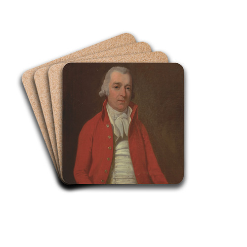 Portrait Of An Unknown Man by Francis Wheatley Drink Coasters - set of 4 Portrait Of An Unknown Man by Francis Wheatley Drink Coasters - set of 4