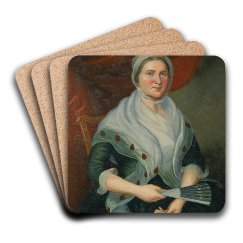 Emily Smiley Snowden by Charles Peale Polk Art Drink Coaster set Emily Smiley Snowden by Charles Peale Polk Art Drink Coaster set
