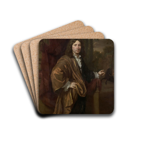 Portrait of a Man by Jan Verkolje Drink Coasters - set of 4